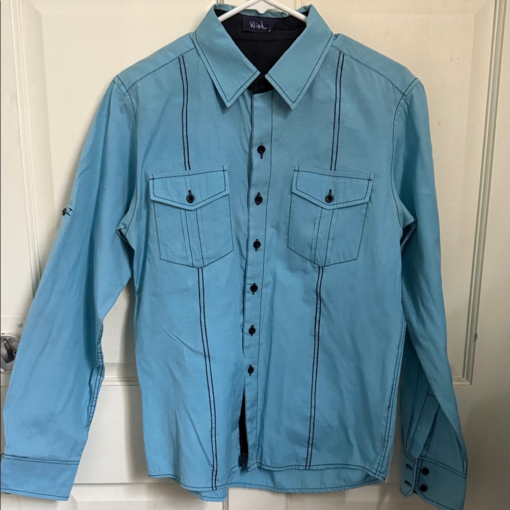 Wish Light Blue Shirt Jacket